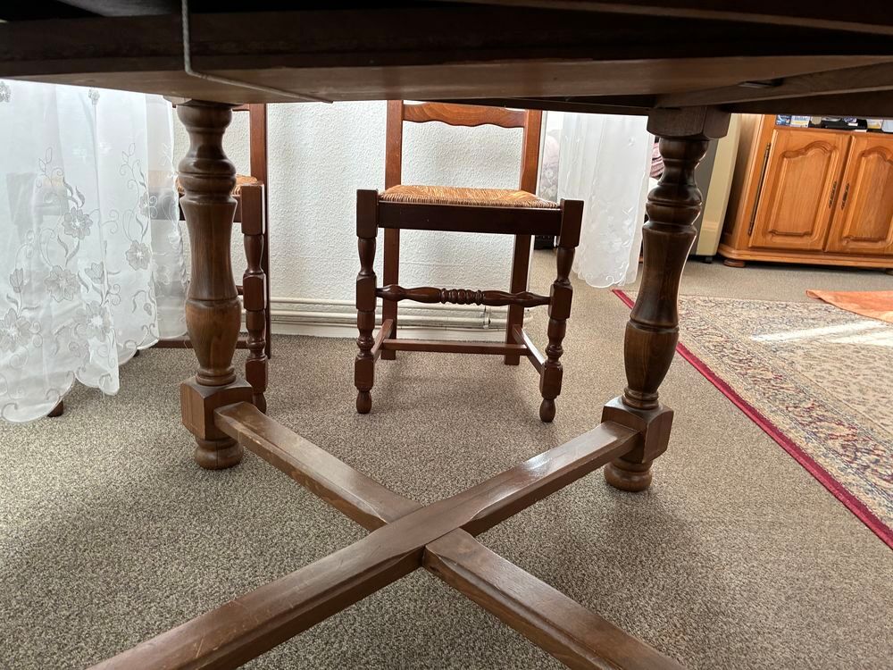 Table ronde en bois pour salon-salle &agrave; manger Meubles