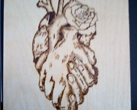 PYROGRAVURE SUR BOIS FAITE MAIN 8 Saint-Di�-des-Vosges (88)