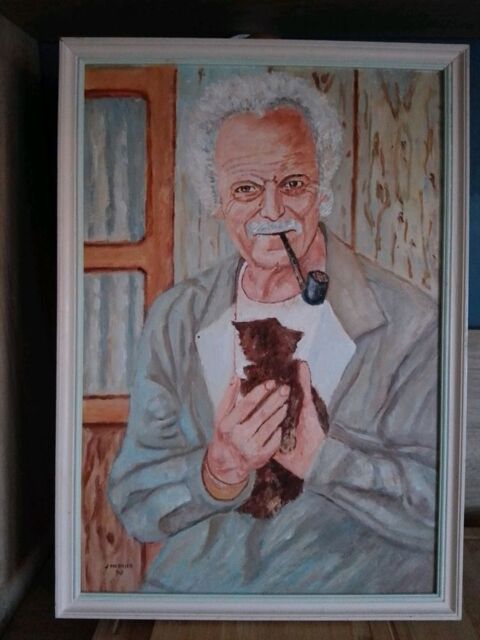 Tableau peint de Georges BRASSENS Sainghin-en-Weppes (59)