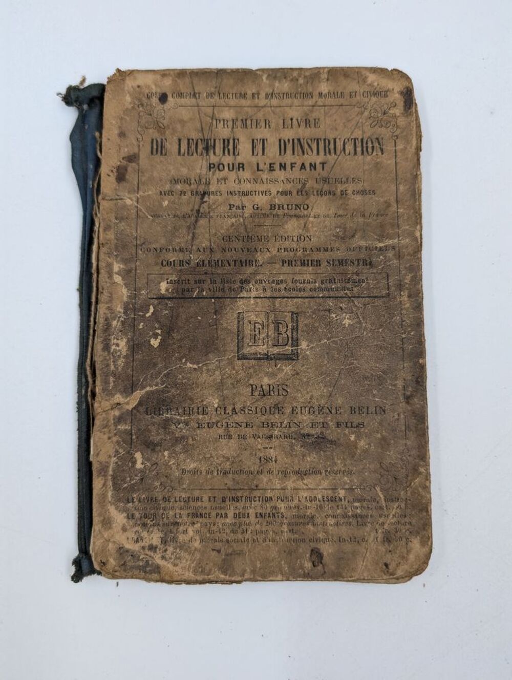 Livre ancien Premier livre de Lecture et d'Instruction 1884 Livres et BD