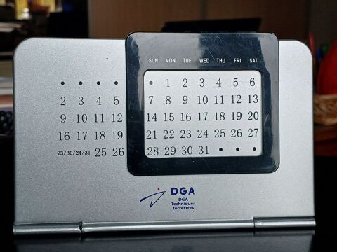 CALENDRIER PERPETUEL DGA ARMEE 12 Nevers (58)