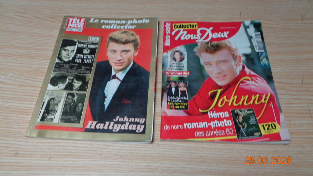 JOHNNY HALLYDAY DEUX ROMAN PHOTOS COLLECTOR 