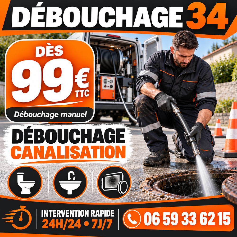   Débouchage canalisation Montpellier ? Intervention rapide 24 