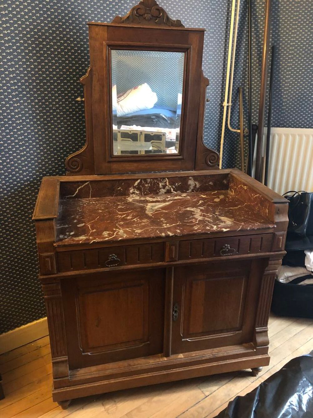 Coiffeuse ancienne plateau marbre Meubles