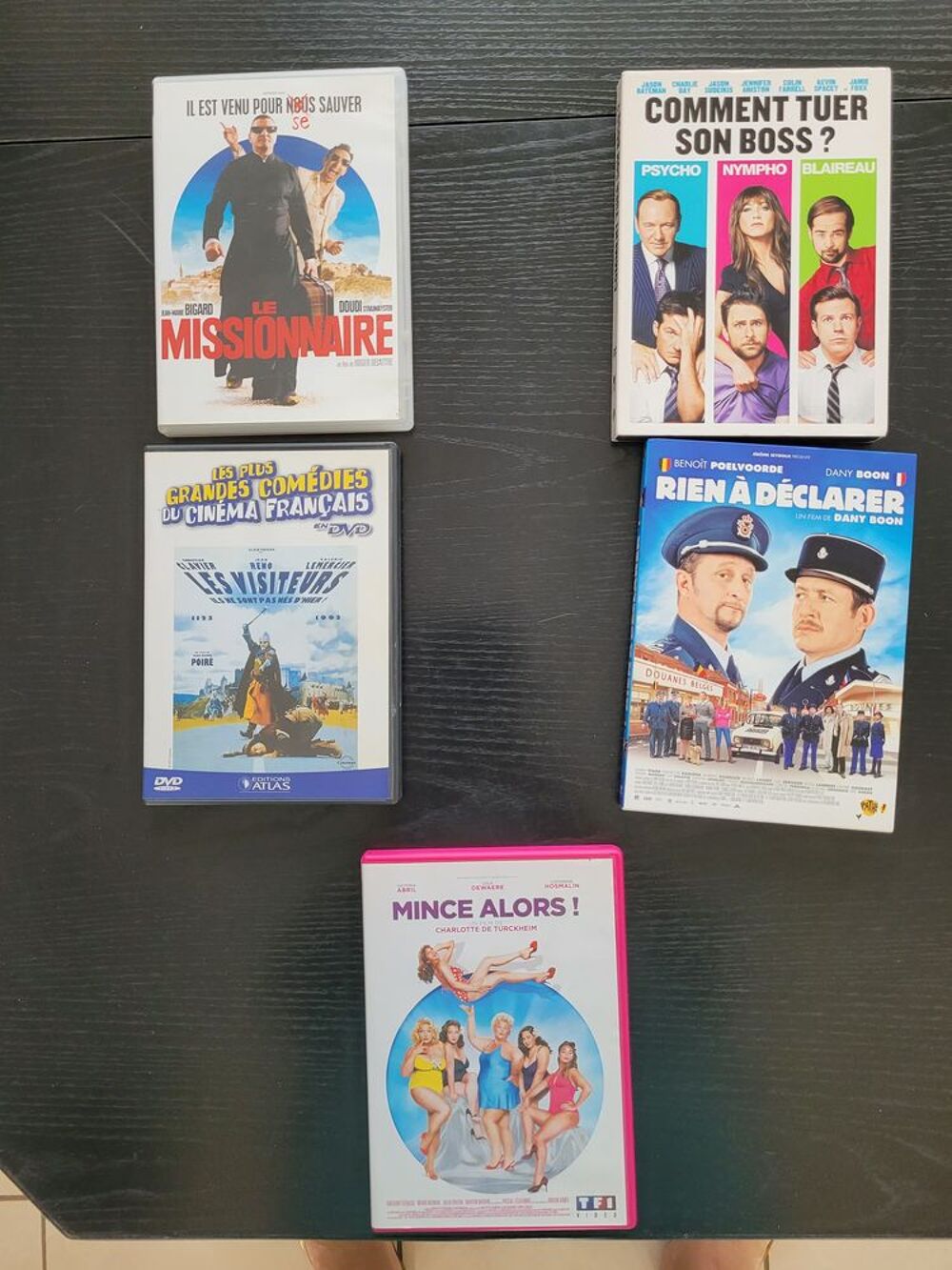 Lot de 5 DVD ? Com&eacute;dies fran&ccedil;aises et am&eacute;ricaines ? Tr&egrave;s bon DVD et blu-ray