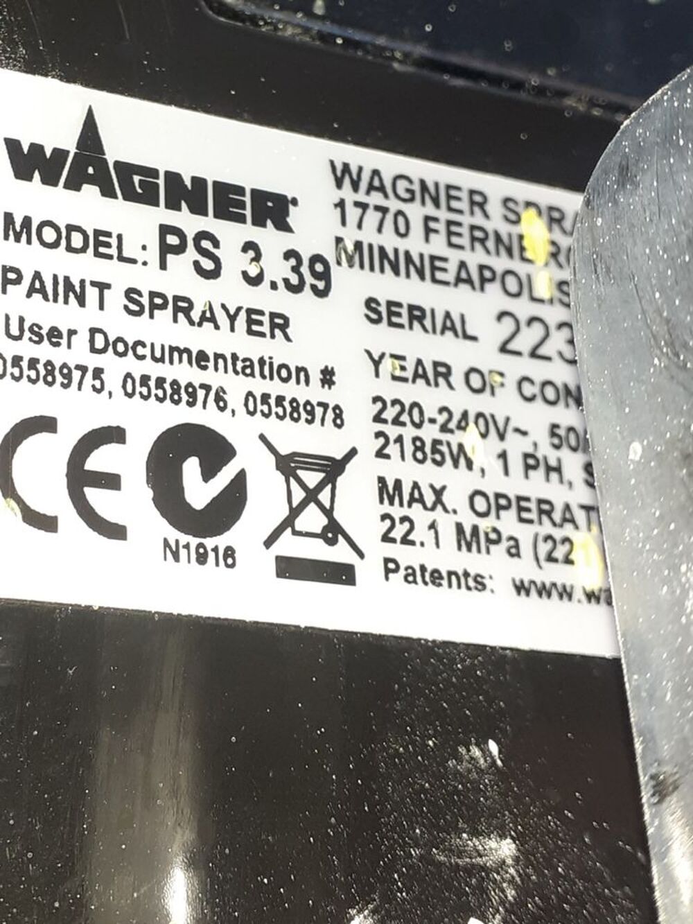 WAGNER ProSpray 3.39 - Pompe airless Bricolage