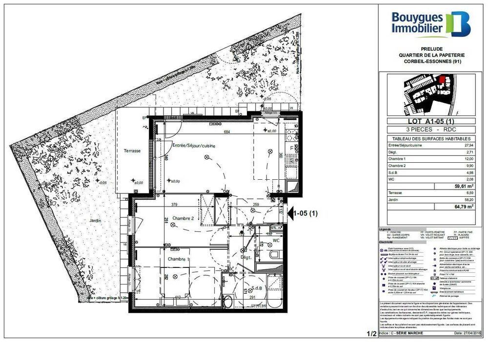 Vente Appartement COUP DE COEUR -  F3 récent avec jardin privatif et terrasse Corbeil-essonnes