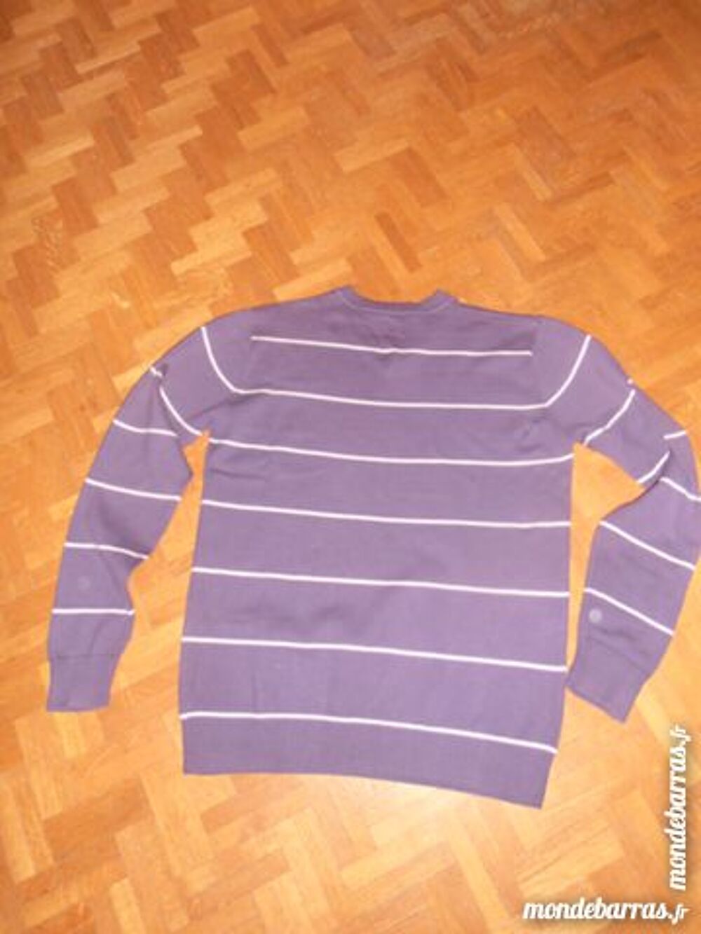 Pull Teddy Smith violet rayures (V8) Vêtements