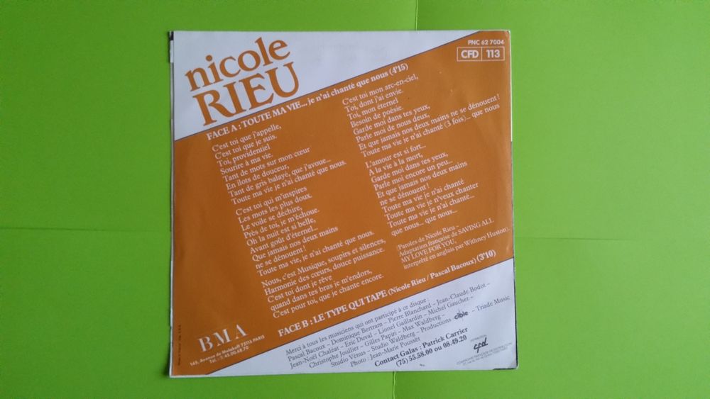 NICOLE RIEU CD et vinyles