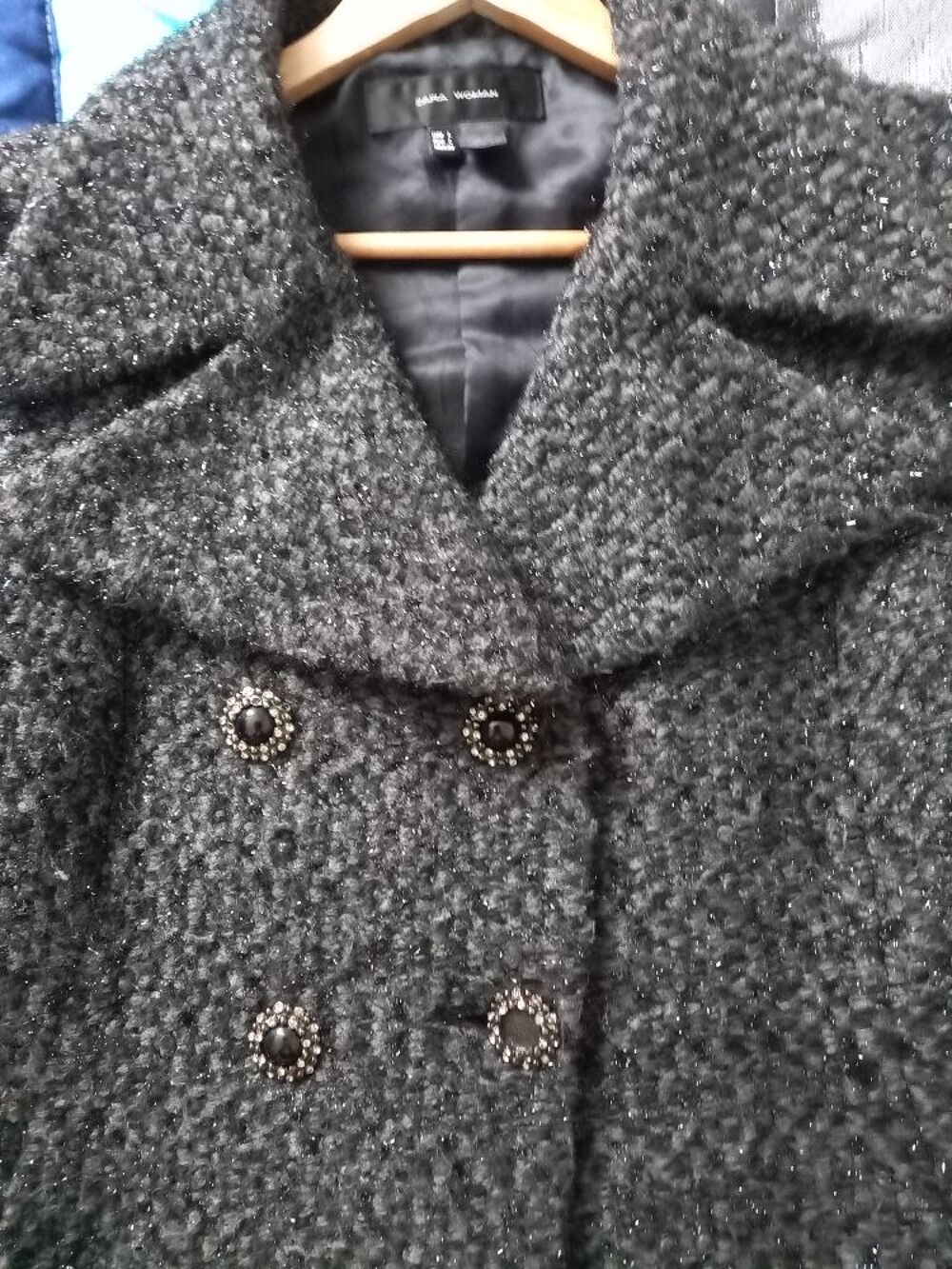 SUBLIME MANTEAU PAILLET&Eacute; ARGENT 20 EUROS Vêtements
