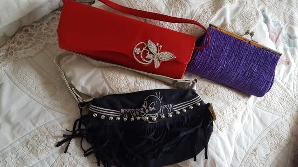 Trois magnifiques sacs a main styl&eacute;s Maroquinerie