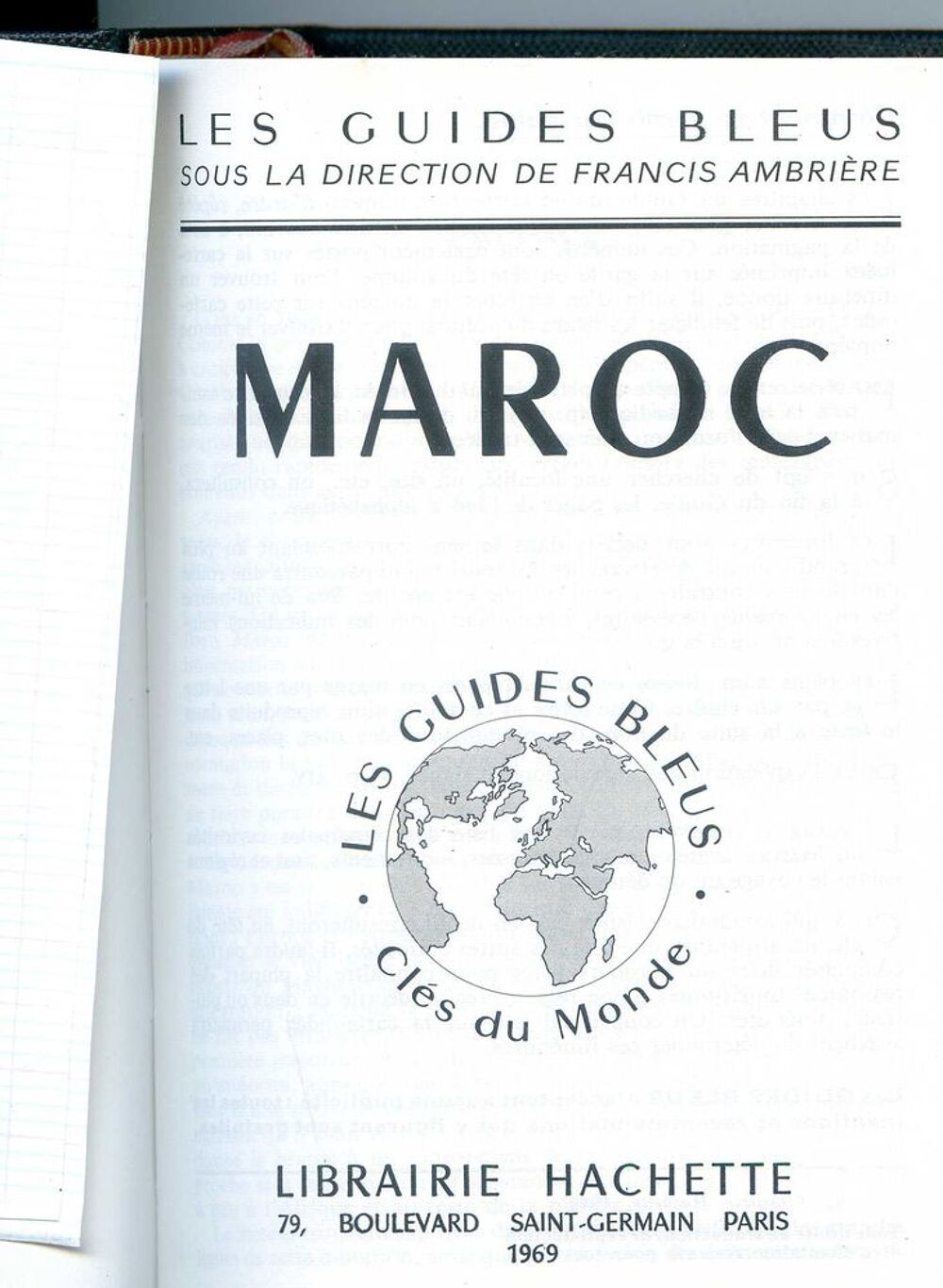 MAROC - Les guides bleus - 1969, Livres et BD