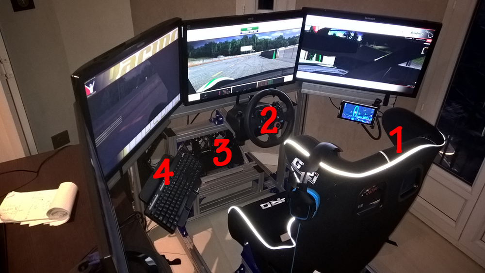 Ch&acirc;ssis de simulation auto JCL Consoles et jeux vidéos