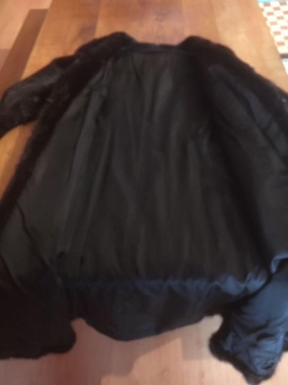 manteau vison noir Vêtements