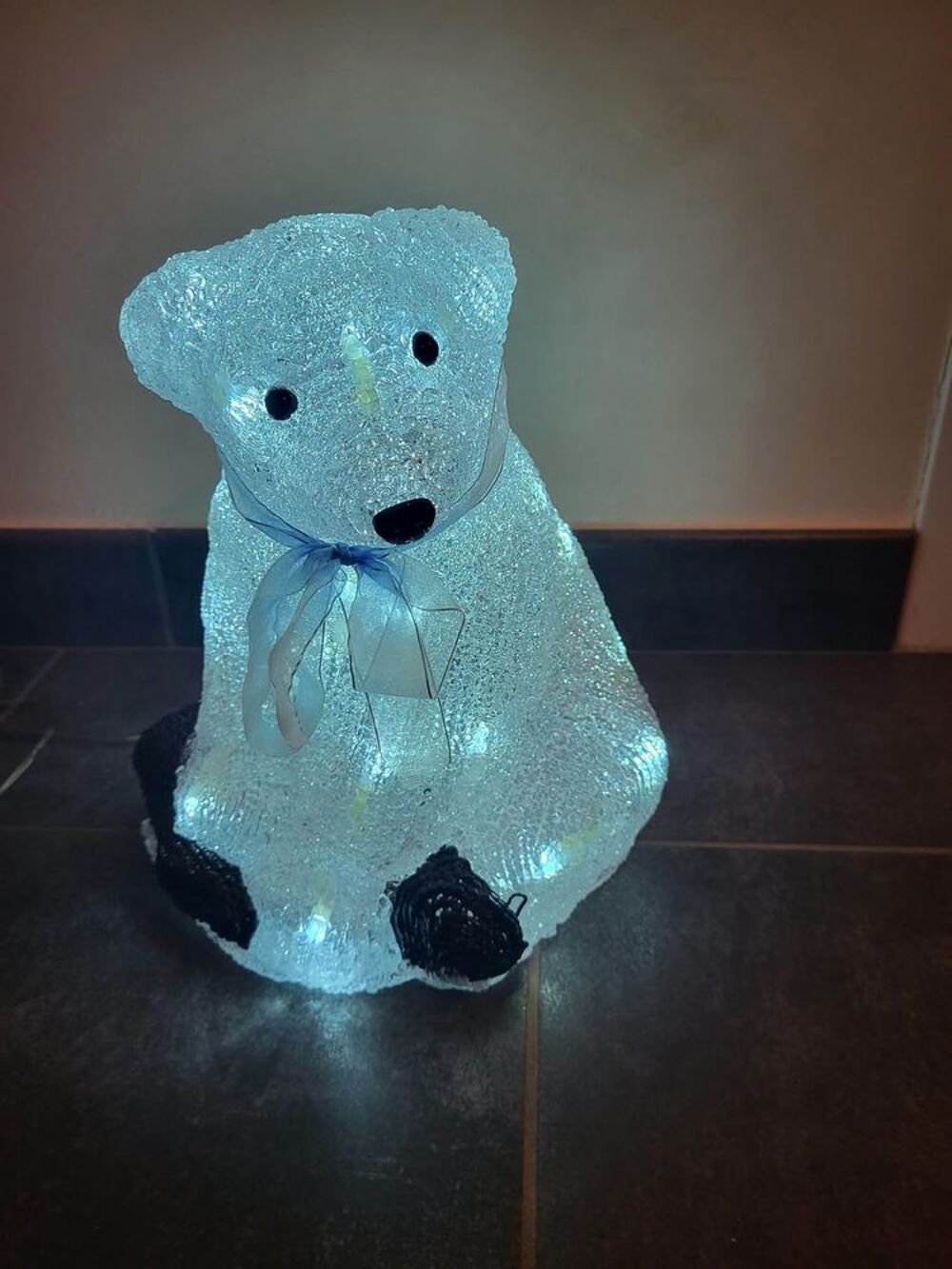 Ourson de Noel leds Blanc Décoration