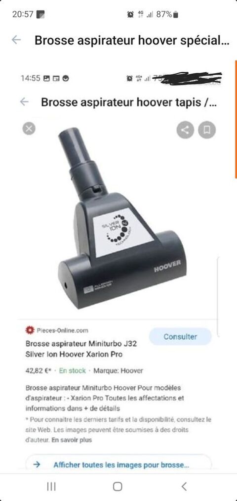 brosse aspirateur hoover ( neuf ) sp�cial moquette et tapis 10 Bron (69)