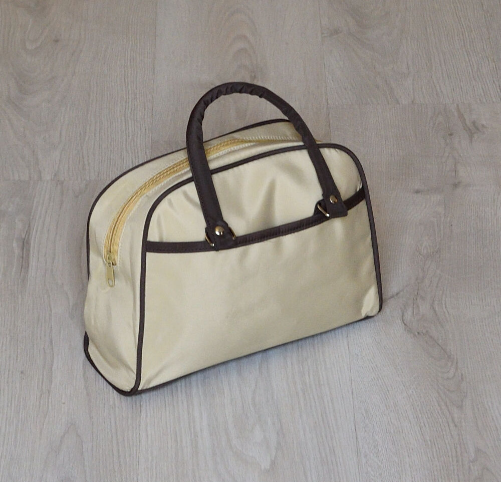 Sac de voyage beige Maroquinerie