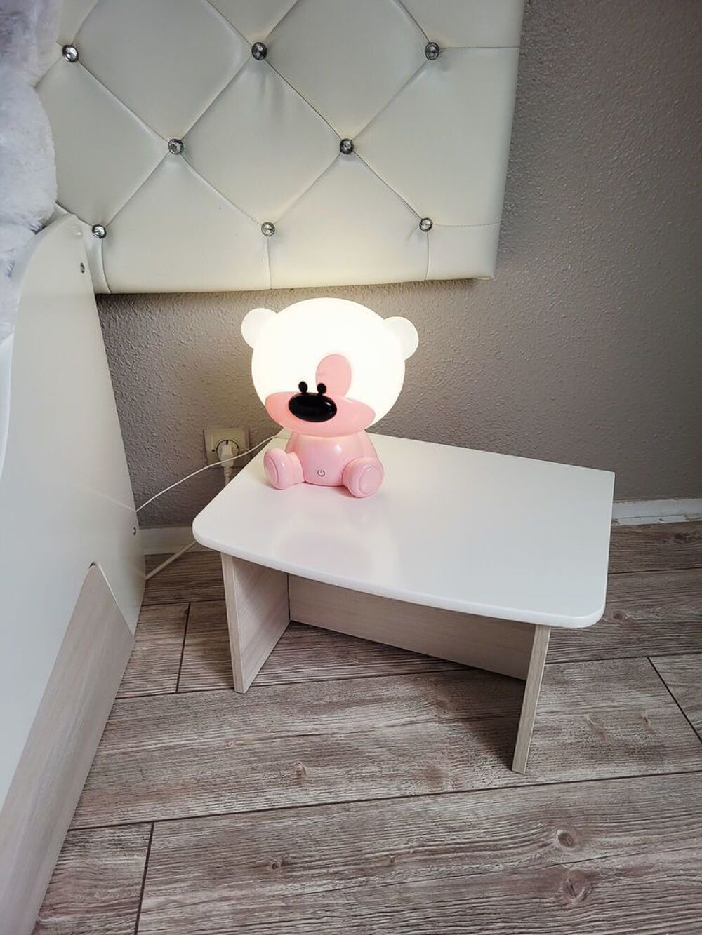 Lit enfant 70x140 cm avec chevet + tiroir Mobilier enfants