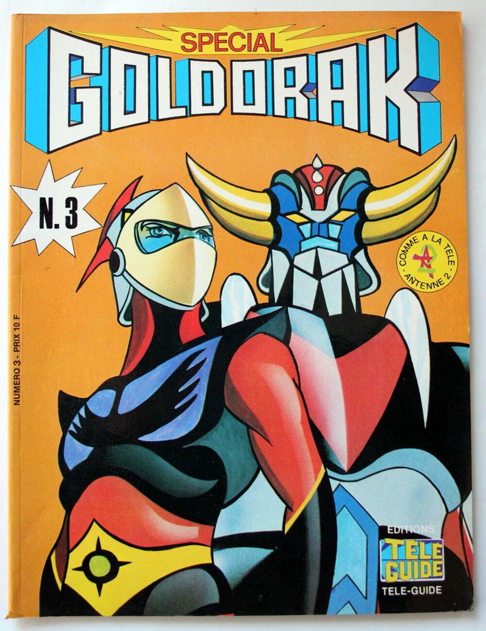 BD GOLDORAK -Tele guide - Antenne 2 - 1978 
n&deg;3 Livres et BD