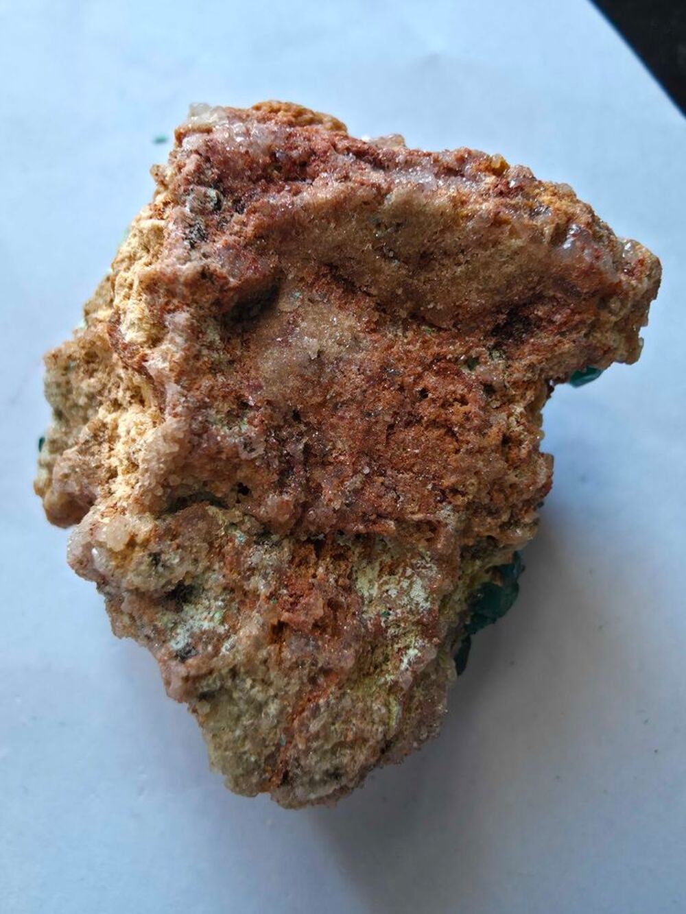 Dioptase Cristallis&eacute;e Vert Emeraude-Katanga RDC-39g 