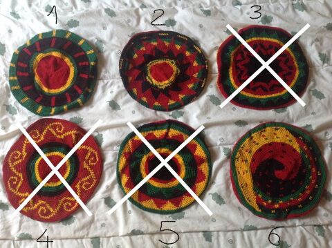 6 BONNETS RASTA MIXTE TAILLE UNIQUE Envoi Possible
15 Trégunc (29)