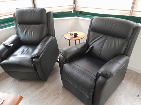2 fauteuils releveur cuir noir 0 Scharrachbergheim-Irmstett (67)