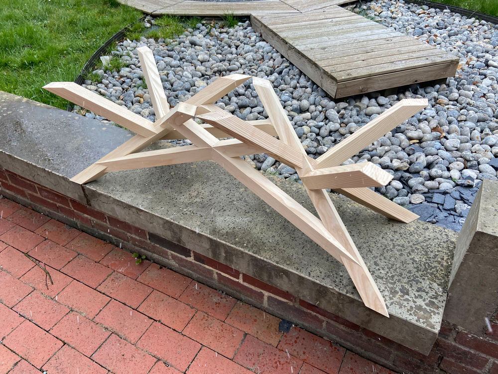 Table basse neuve design bois / b&eacute;ton Meubles