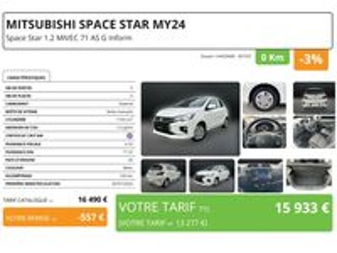 Space Star 1.2 MIVEC 71 AS&G Inform 2024 occasion 42170 Chambles