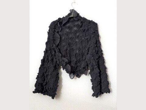 Top/ Boléro/ Gilet en Tissu Froissé Gris- Taille 38- Ekjo 100 Paris 15 (75)