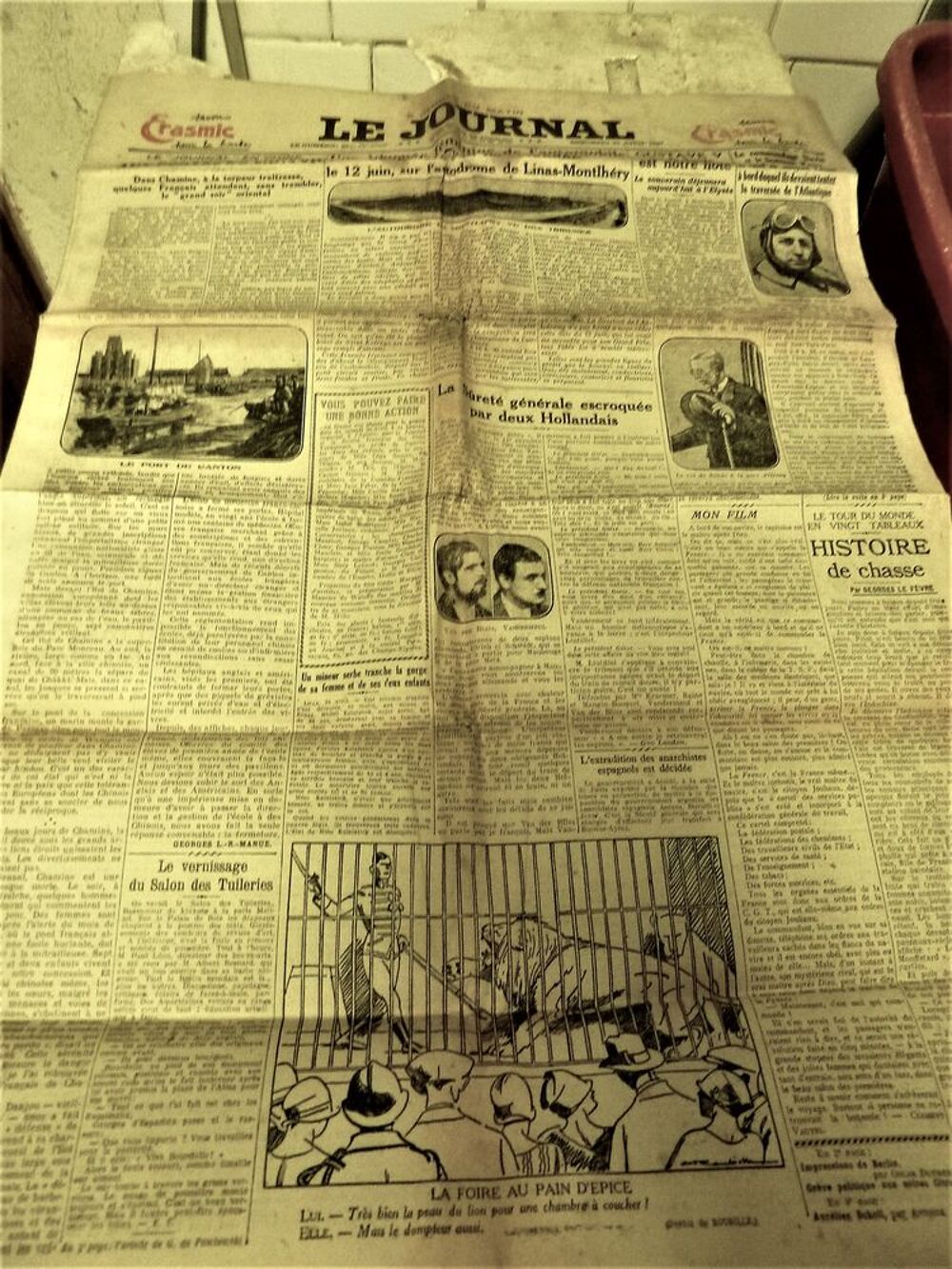 vieux papiers ,documents ,Journaux 1927 divers titres 