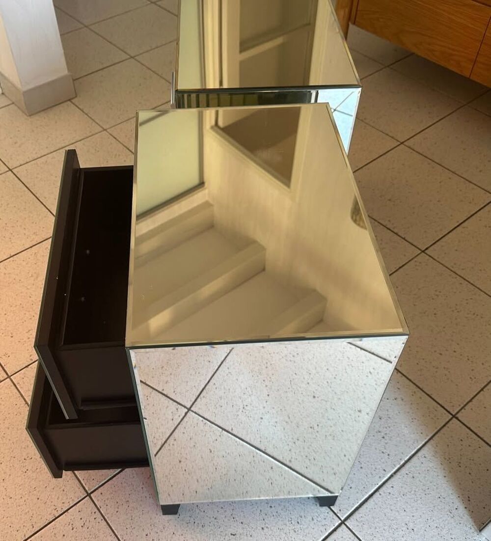 2 tables de chevet miroir Meubles