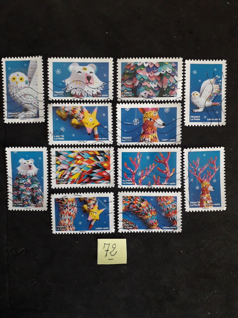 2S&eacute;ries compl&egrave;tes de timbres 0,40 € la s&eacute;rie./72/75 