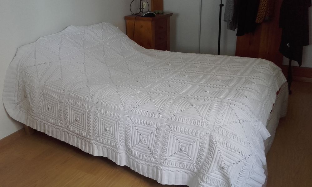 Dessus de lit ancien en coton Décoration