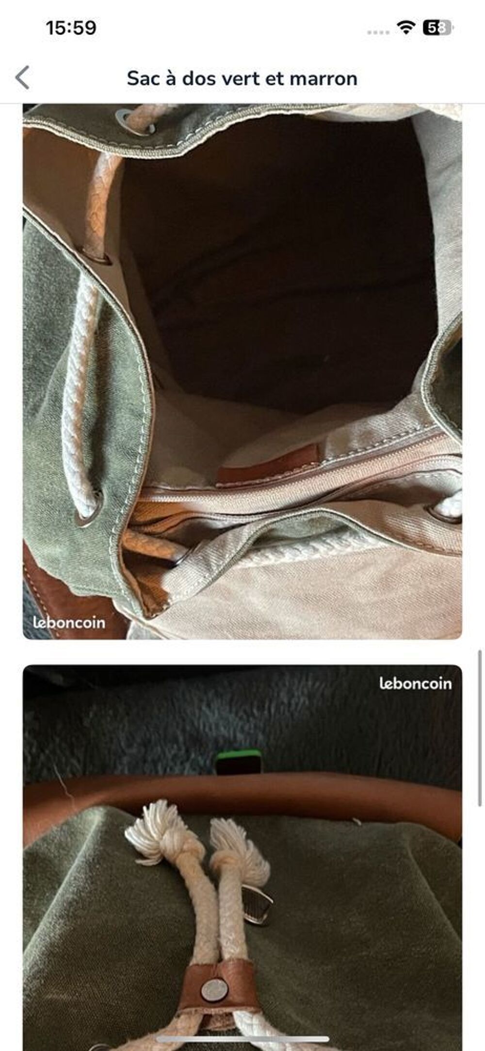 lot Sac &agrave; dos + Sac &agrave; main peux aussi etre vendu separement Maroquinerie