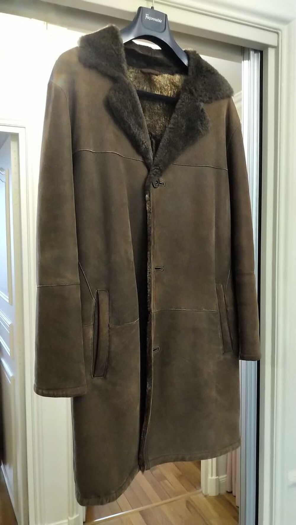 manteau+peau+laine Vêtements