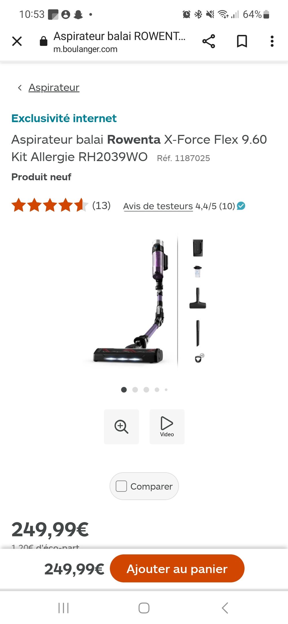Aspirateur rowenta flex derniere serie Electroménager