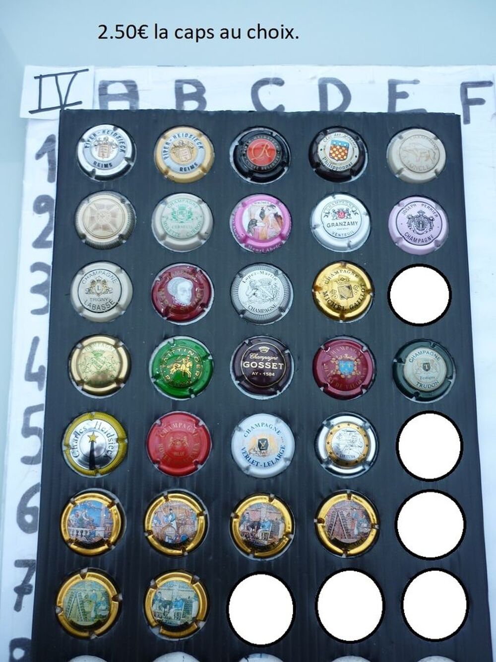 capsules de champagnes grosses c&ocirc;tes N&deg;2 