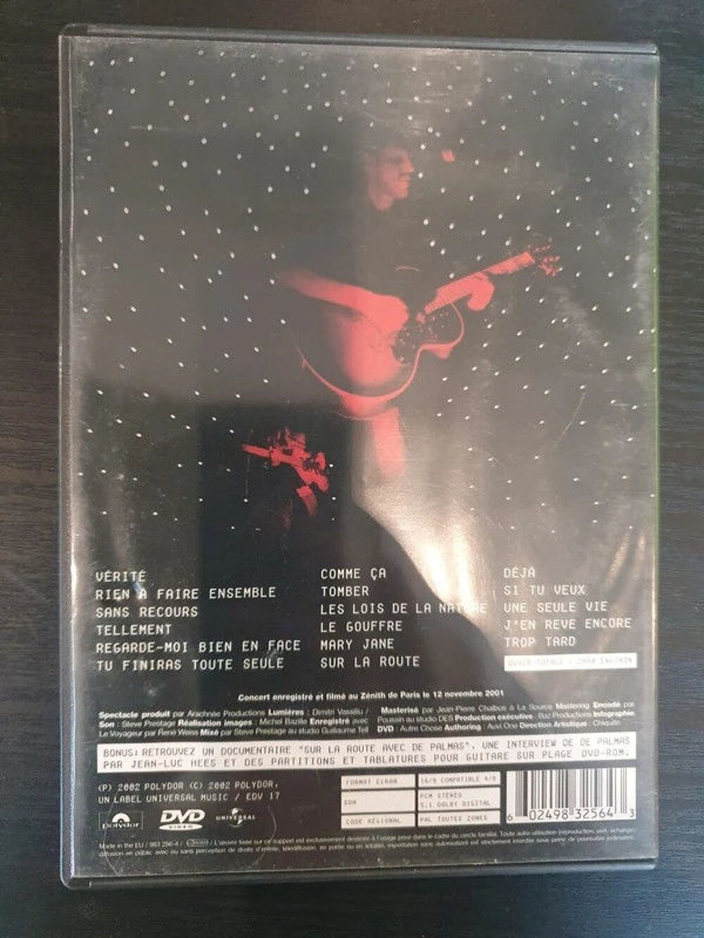 DVD : De Palmas - live 2002 DVD et blu-ray