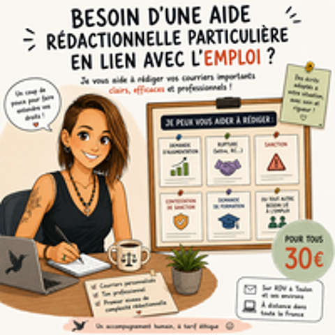   Besoin d'une aide rédactionnelle en lien avec l'emploi 