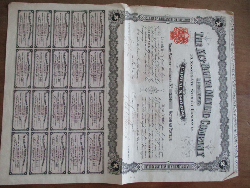 TITRES ACTIONS ANCIENS / BILLETS 