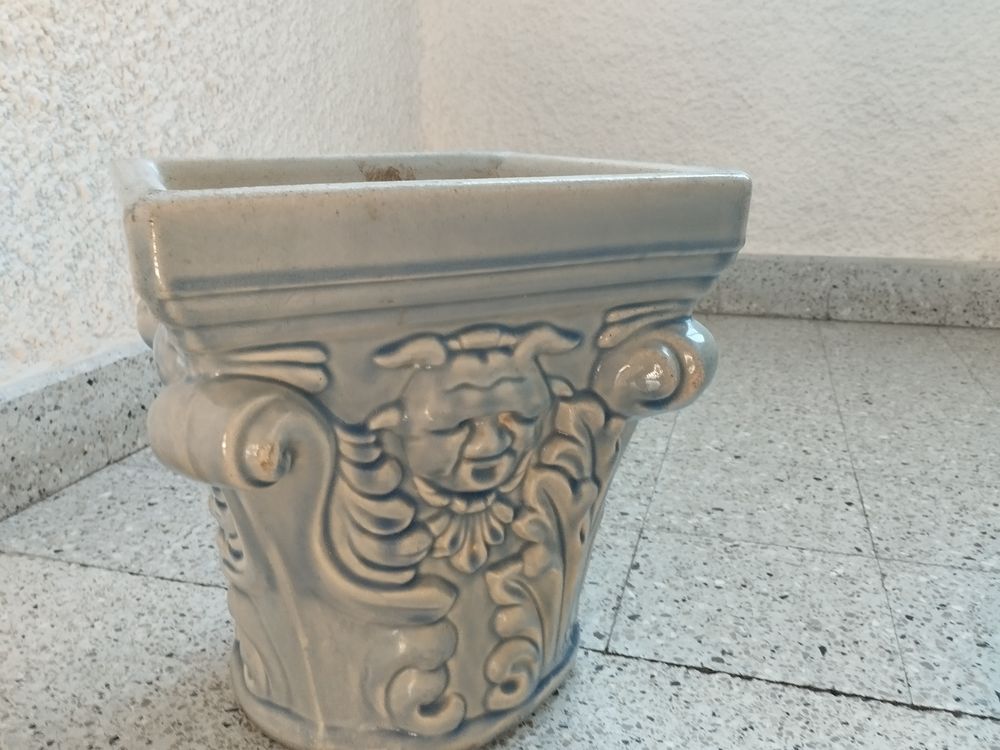 Pot de fleurs en terre cuite &eacute;maill&eacute;e Décoration