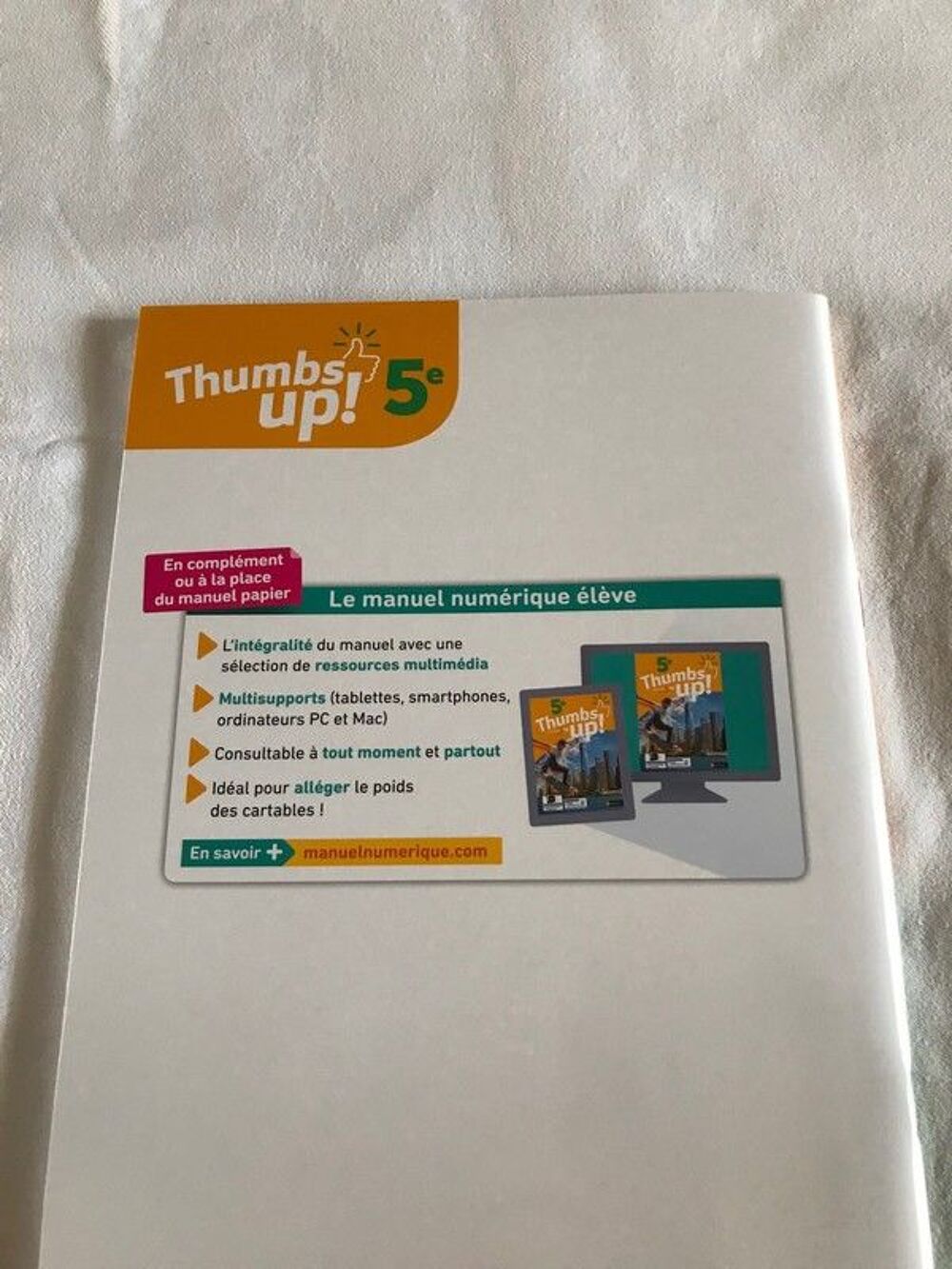 Workbook 5&egrave;me Thumbs Up Livres et BD