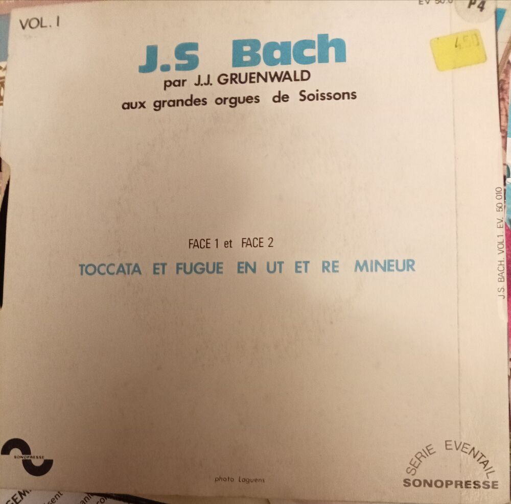 JEAN SEBASTIEN BACH / 3 X DISQUES VYNIL 45 TOURS/
CD et vinyles