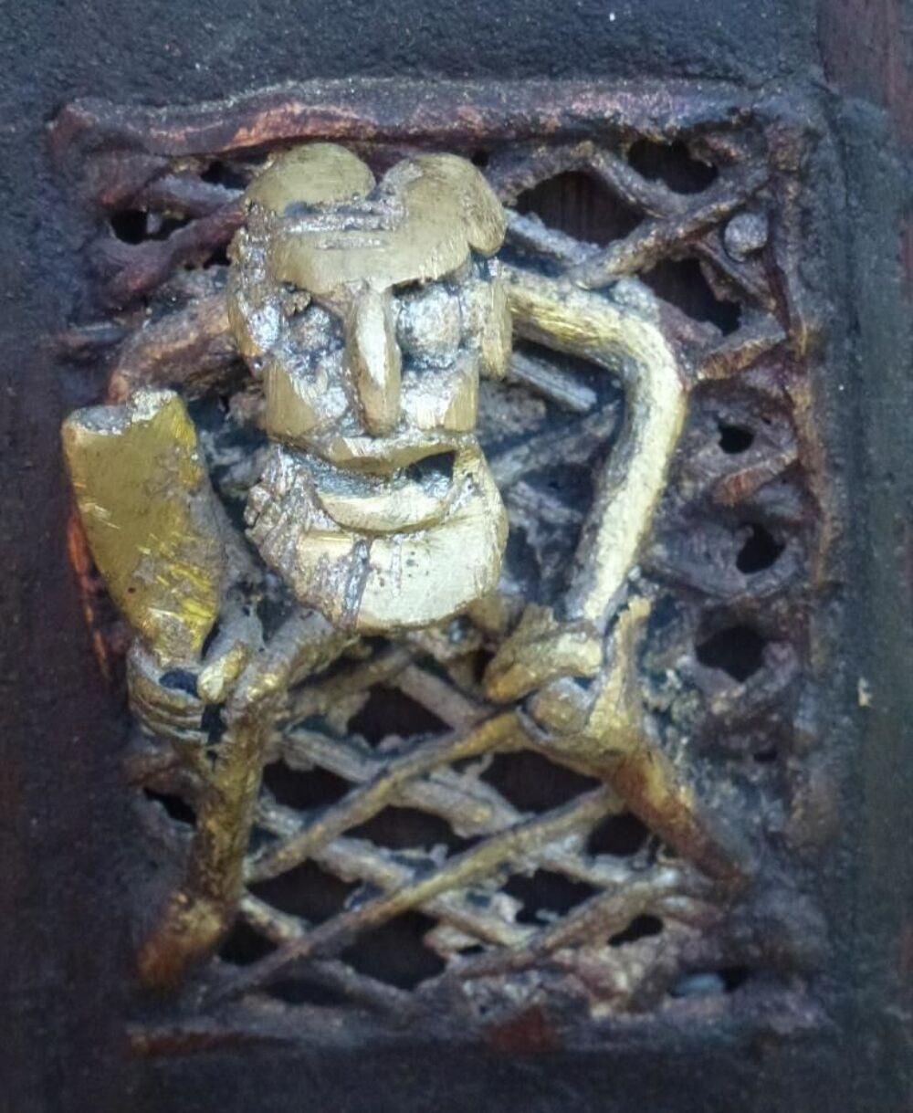 Porte Africaine Bamoun du Cameroun en bois sculpt&eacute; Meubles