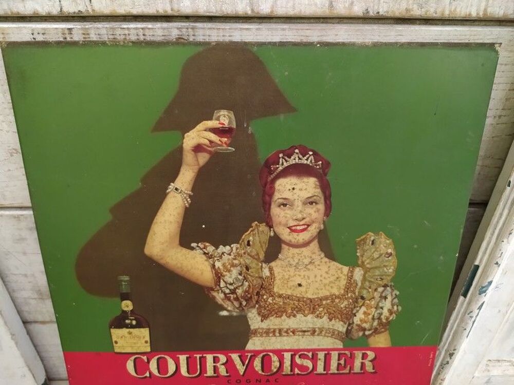 Calendrier Plaque T&ocirc;le Publicitaire Cognac Courvoisier 