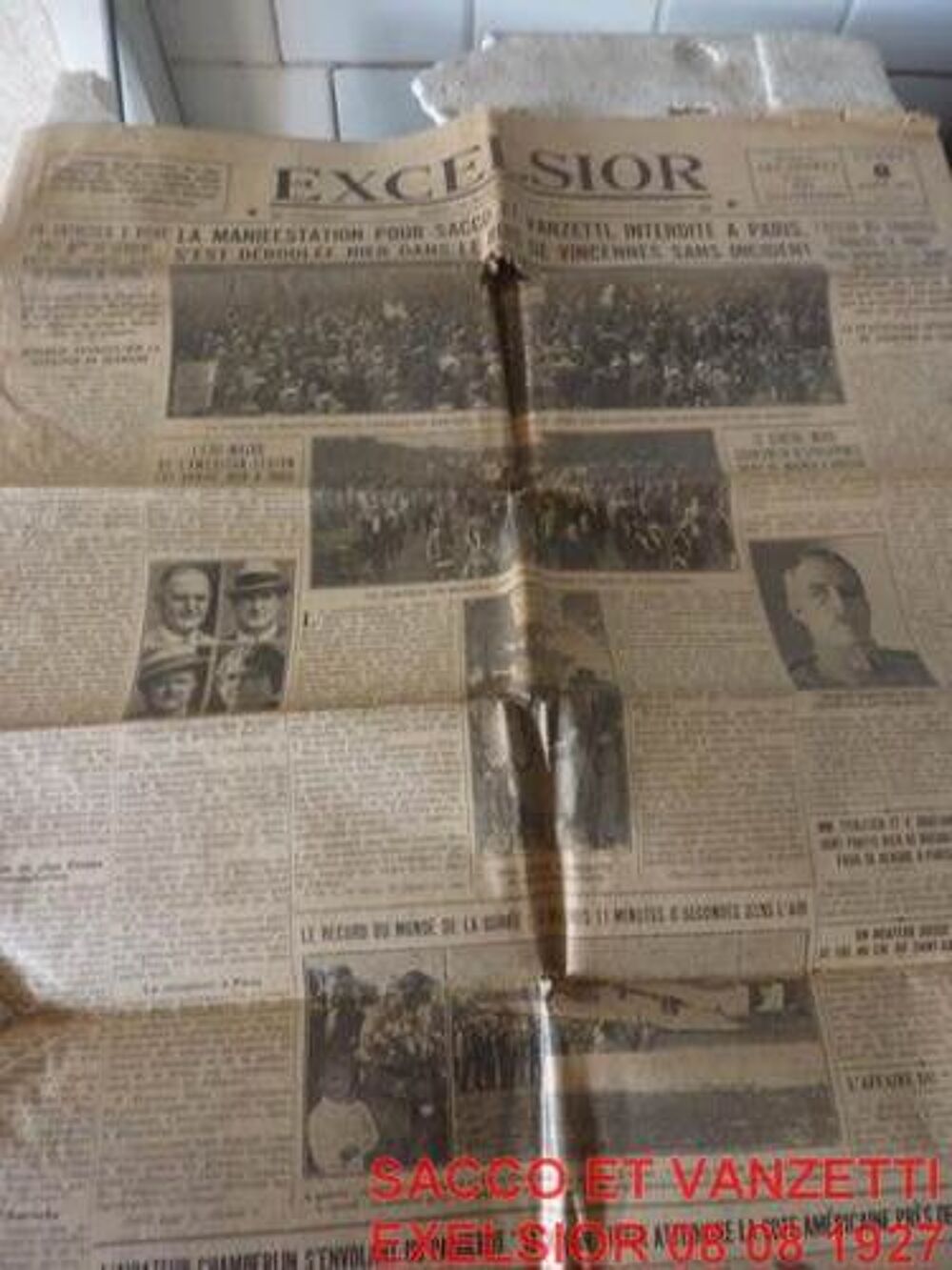 documents ,vieux papiers Journaux ancien 1927 