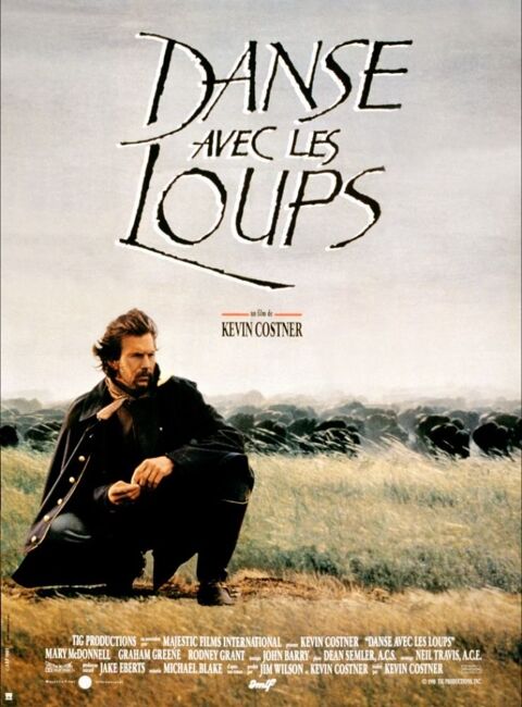Affiche Roulée : Danse avec les loups Format 60x80 cm 1990 12 Gujan-Mestras (33)
