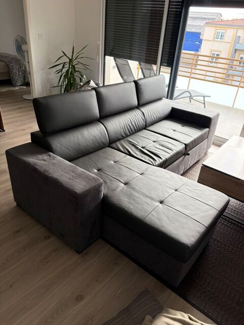 Canapé d'angle gris convertible 4 places 435 Ars-sur-Moselle (57)
