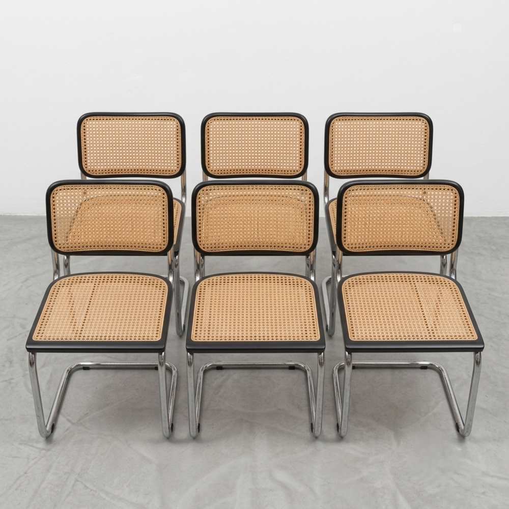 Chaise Cesca B32 noire d'apr&egrave;s Marcel Breuer, Italie Meubles