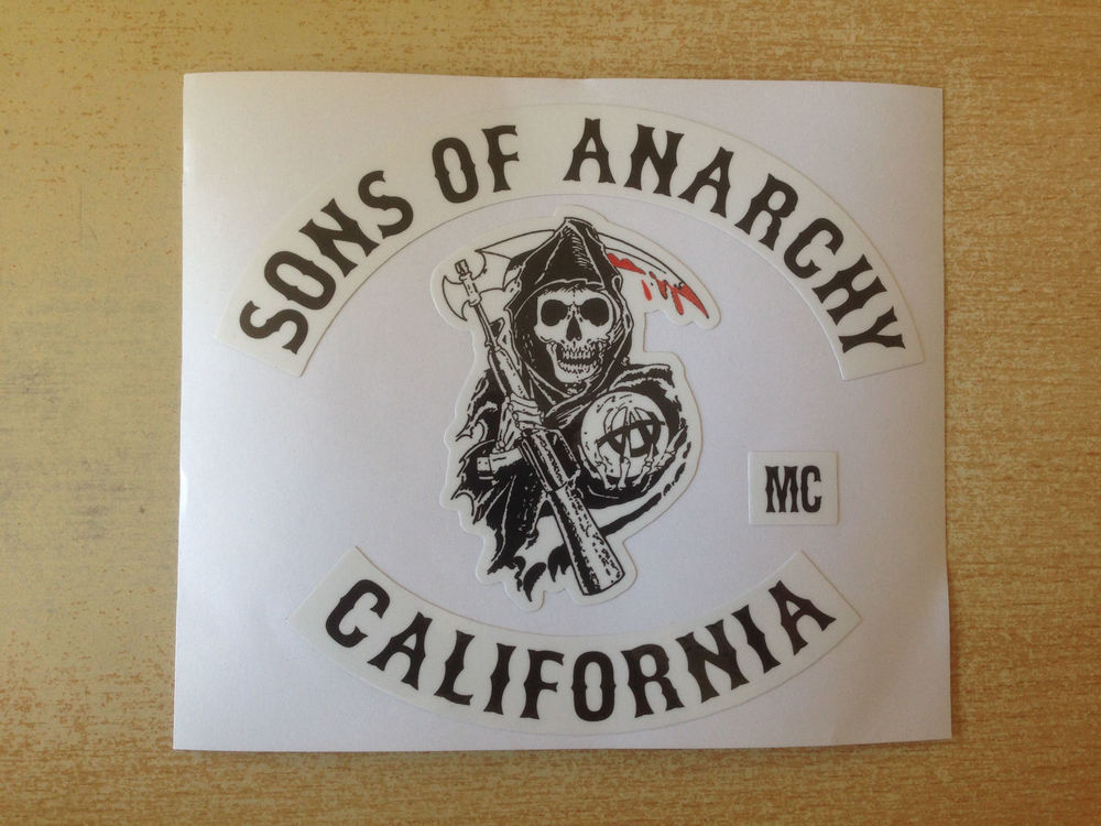 autocollant biker sons of anarchy california mc 